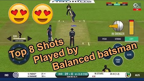 Top 8 Shots played by Balanced batsman in real cricket 20 ! How to use balanced batsman !