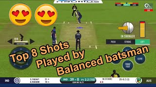 Top 8 Shots played by Balanced batsman in real cricket 20 ! How to use balanced batsman ! screenshot 5