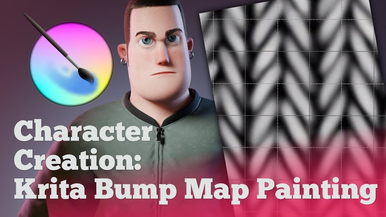 Blender (+ Krita) Character Creation: Bump Map Hand Painting - YouTube