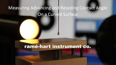 Advancing and Receding Contact Angle with Curved Baseline using ramé-hart DROPimage Advanced