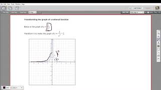 Transforming the graph of a rational function