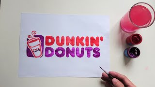 Cómo dibujar el logotipo de Dunkin' Donuts/How To Draw Dunkin' Donuts Logo