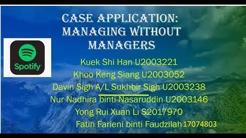 CIB 1001 Tutorial2Group1   Managing Without Managers Spotify