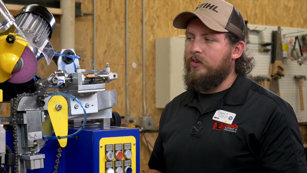 Franzen Automatic Chainsaw Sharpening Machine YouTube