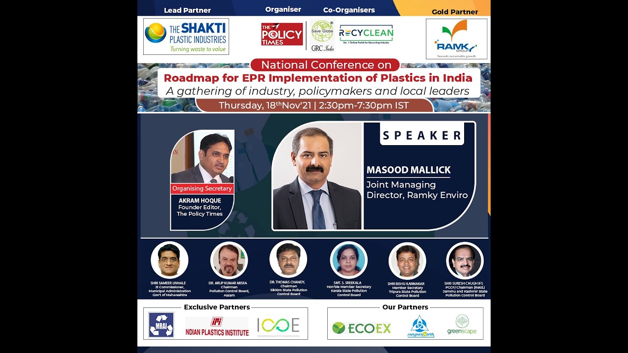 Mr. Masood Mallick, Joint MD, Ramky Enviro delivering his remarks/National EPR Conference