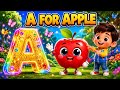 A For Apple 🍎 | अ से अनार | ABCD Alphabet Learning for Kids