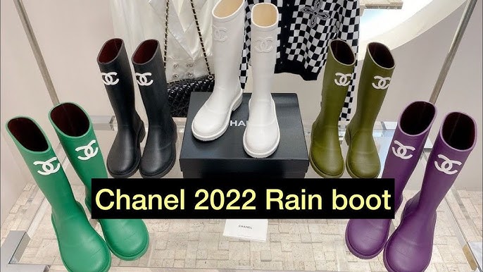 CHANEL, Shoes, Chanel Rubber Rain Boots
