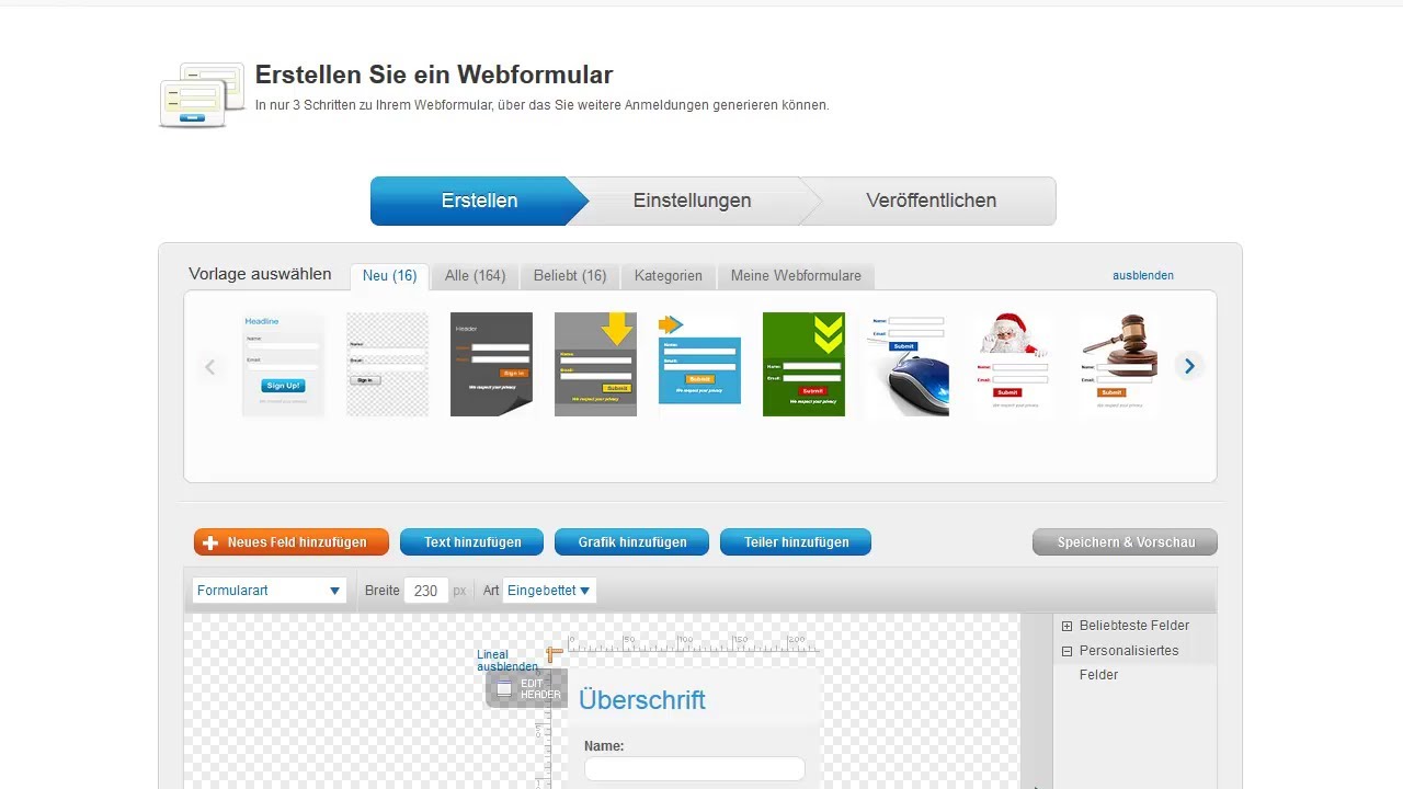 Webformular erstellen in wenigen Minuten! YouTube