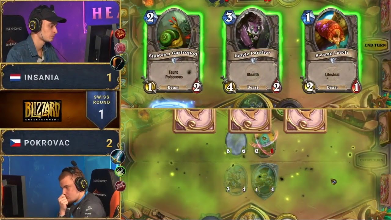 HCT Dreamhack Winter: Insania vs Pokrovac - Hearthstone Sweden Grand Prix 2018 | Day 1 SwissStage R1