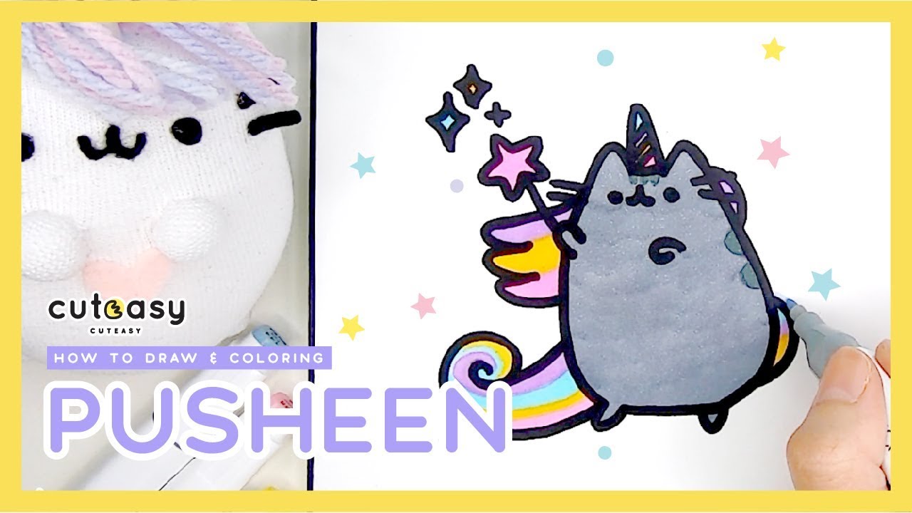 pusheen as a unicorn