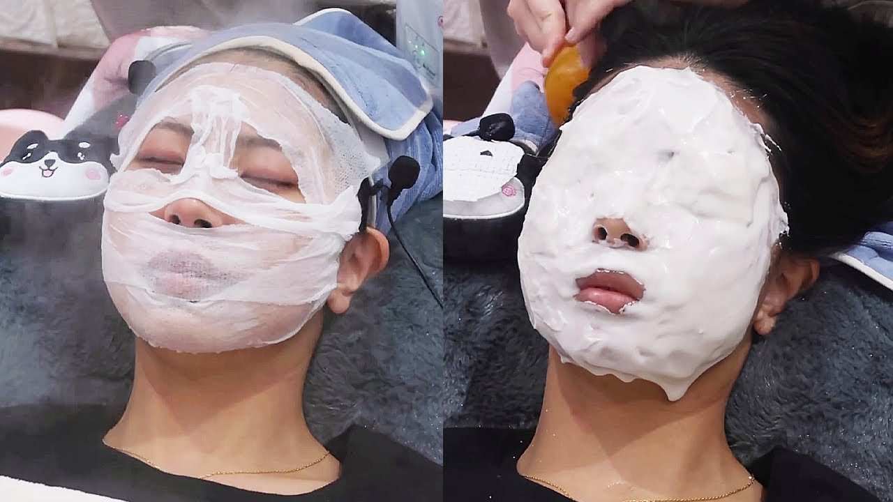 ASMR Skin Care + Grass Ball Massage + Back Opening With Essential