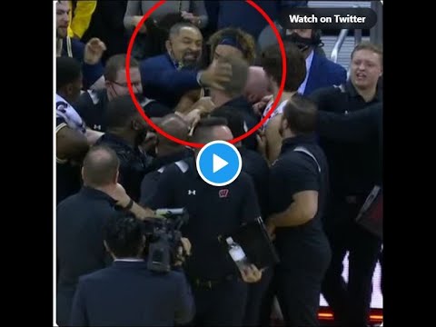 Michigan basketball coach Juwan Howard erupts, brawl goes viral ...