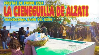 La Cieneguilla de Alzati Fiestas de 01 Enero 2024 Tradicional Baño del Niño