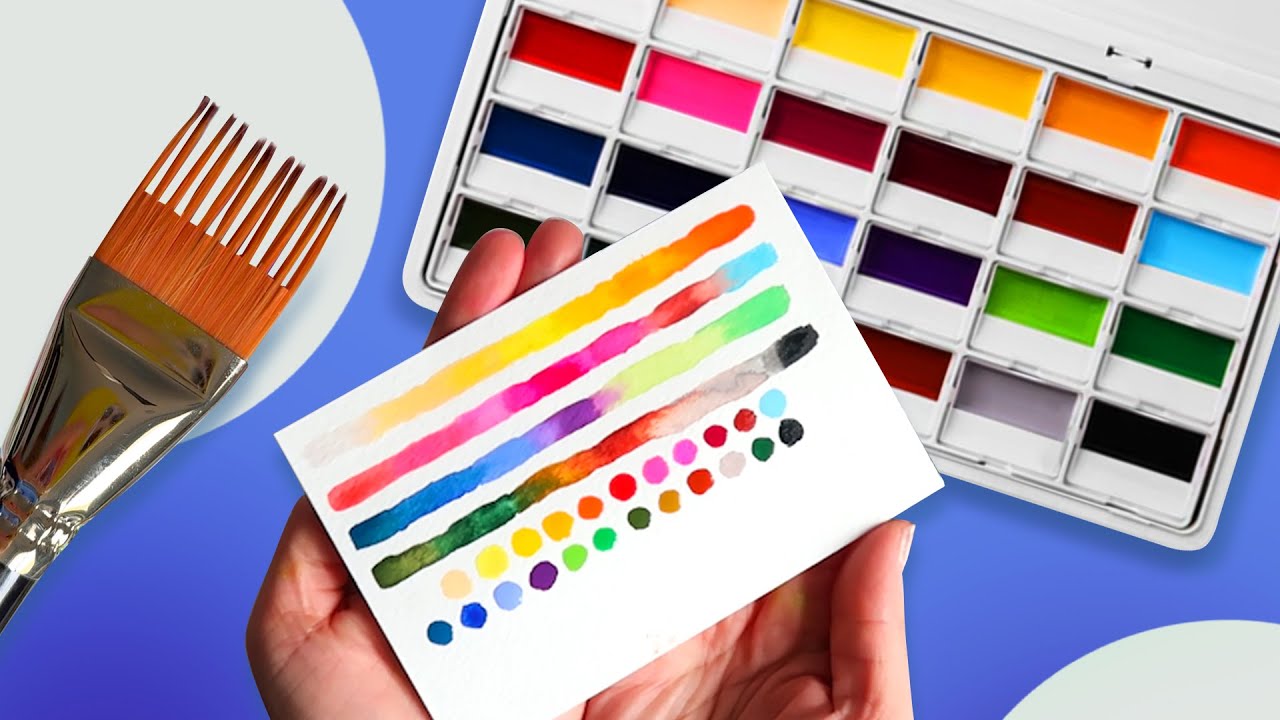 МНЕ ПРИСЛАЛИ ЭТИ ХУДОЖЕСТВЕННЫЕ ПРИНАДЛЕЖНОСТИ! Давайте их протестируем! Странная кисть и восхити...