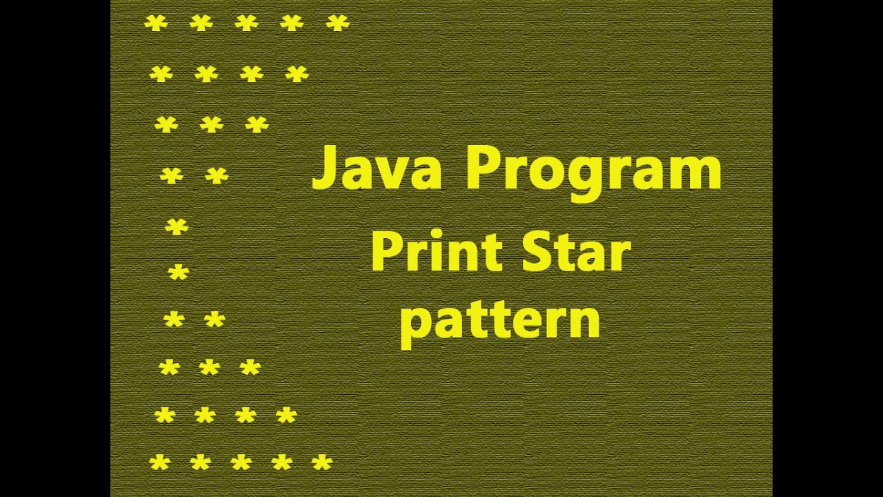 How to Print Star Pattern in Java (Hindi) - YouTube