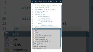 count letters, digits, symbols given string #python #problemsolving #programming