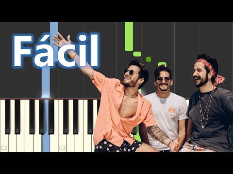 La boca - Mau y Ricky, Camilo/Piano Tutorial(Facil)/Synthesia