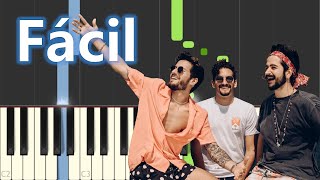 La boca - Mau y Ricky, Camilo/Piano Tutorial(Facil)/Synthesia