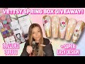 🎁 Vettsy Spring Box GIVEAWAY | Easy flower nail art design | Cute Beginner Easter Floral Nails