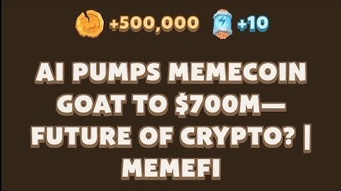 AI PUMPS MEMECOIN GOAT TO $700M—FUTURE OF CRYPTO? | MEMEFI