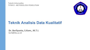Metodologi Penelitian - Teknik Analisis Data Kualitatif