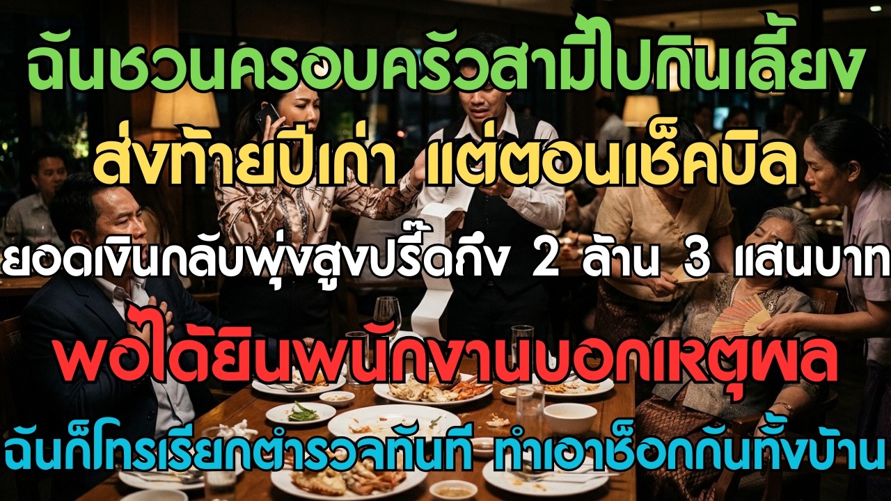 ฉันชวนครอบครัวสามีไปกินเลี้ยงส่งท้ายปีเก่า แต่ตอนเช็คบิล ยอดเงินกลับพุ่งสูงปรี๊ดถึง 2 ล้าน 3 แสนบาท