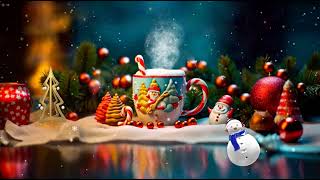 Футаж- Фон✨Яркий Новогодний❄️ Игрушки🎄 Ёлки☕ Кофе⛄ Снеговик