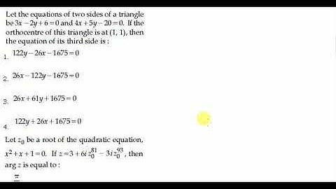 MATHS PART 1 |JEE MAINS | 9 JAN 2019 SHIFT 2
