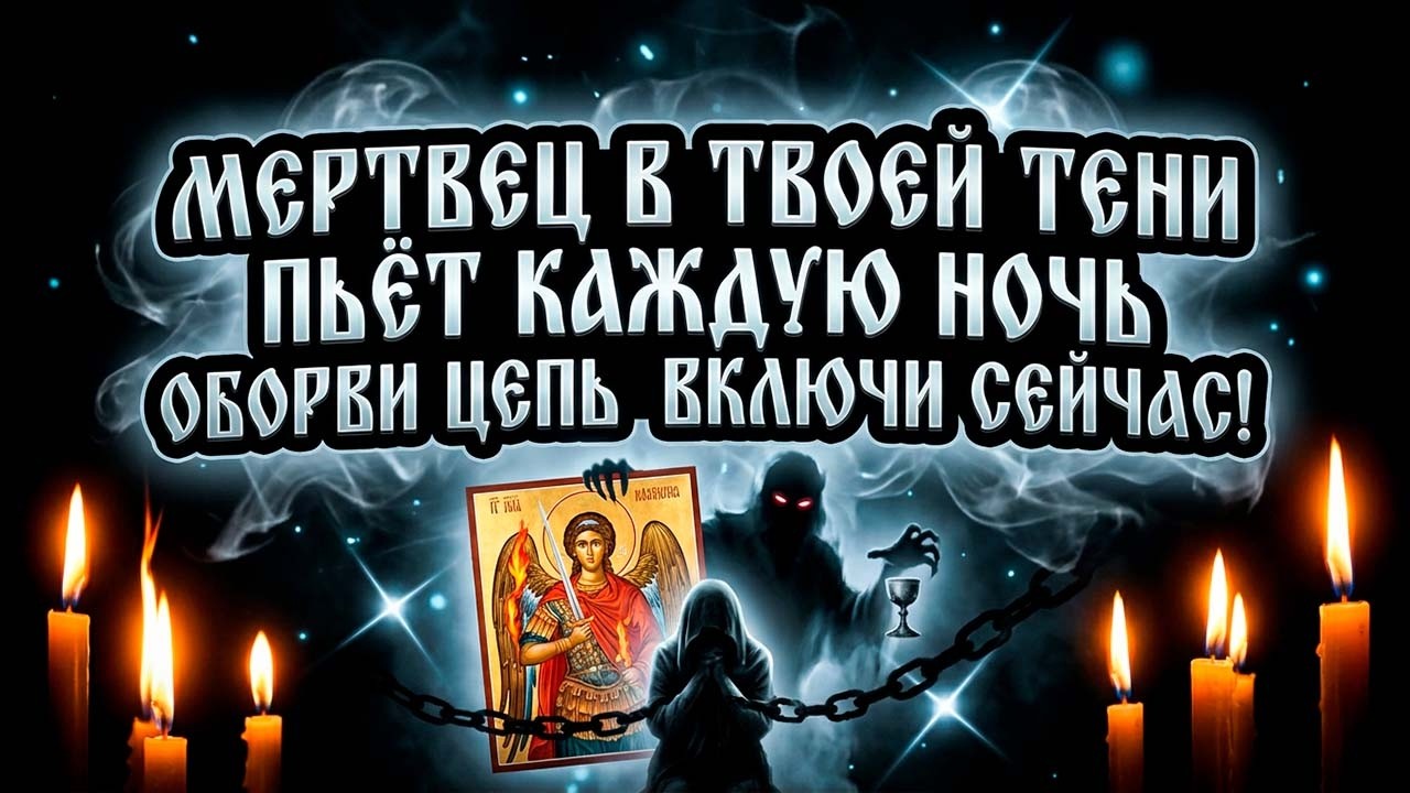 😈🌙 МЕРТВЕЦ ПРИВЯЗАН К ТВОЕЙ ТЕНИ! КАЖДУЮ НОЧЬ ПЬЁТ ТВОЮ ЖИЗНЬ! МОЛИТВА ОБОРВЁТ ЦЕПЬ ЗА 60 СЕКУНД!💀⚡