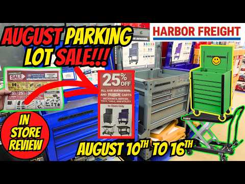 25% Off U.S. General Carts! Harbor Freight Parking Lot Sale August 2026 — DIY Crasher video thumbnail