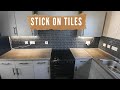 Budget kitchen makeover  stick on tiles  dcfix