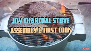 Joy Charcoal Stove Assembly & First Cook - YouTube