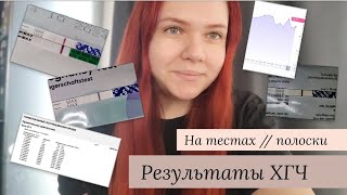 Цикл 9. Делаю тесты на беременность, есть 2 полосочки 🙈 Результаты ХГЧ. Получилась беременность??