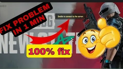 unable to connect to the server problem || pubg new state not opening problem fix kaise kare