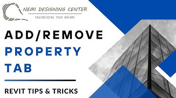How to Add/Remove Property Tab? | Revit Tips & Tricks | Nemi Designing Center | #revitpropertytab