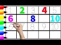 How to write numbers 123456789 and 10 easy for kids  how to read numbers 1 to 10  ks art