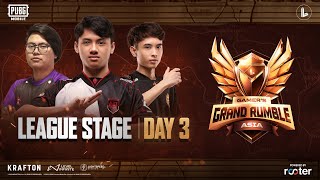 [EN] PUBG MOBILE Gamer’s Grand Rumble | League Stage Day 3 ft. #btr #a1 #drs #ihc #alterego #falcons