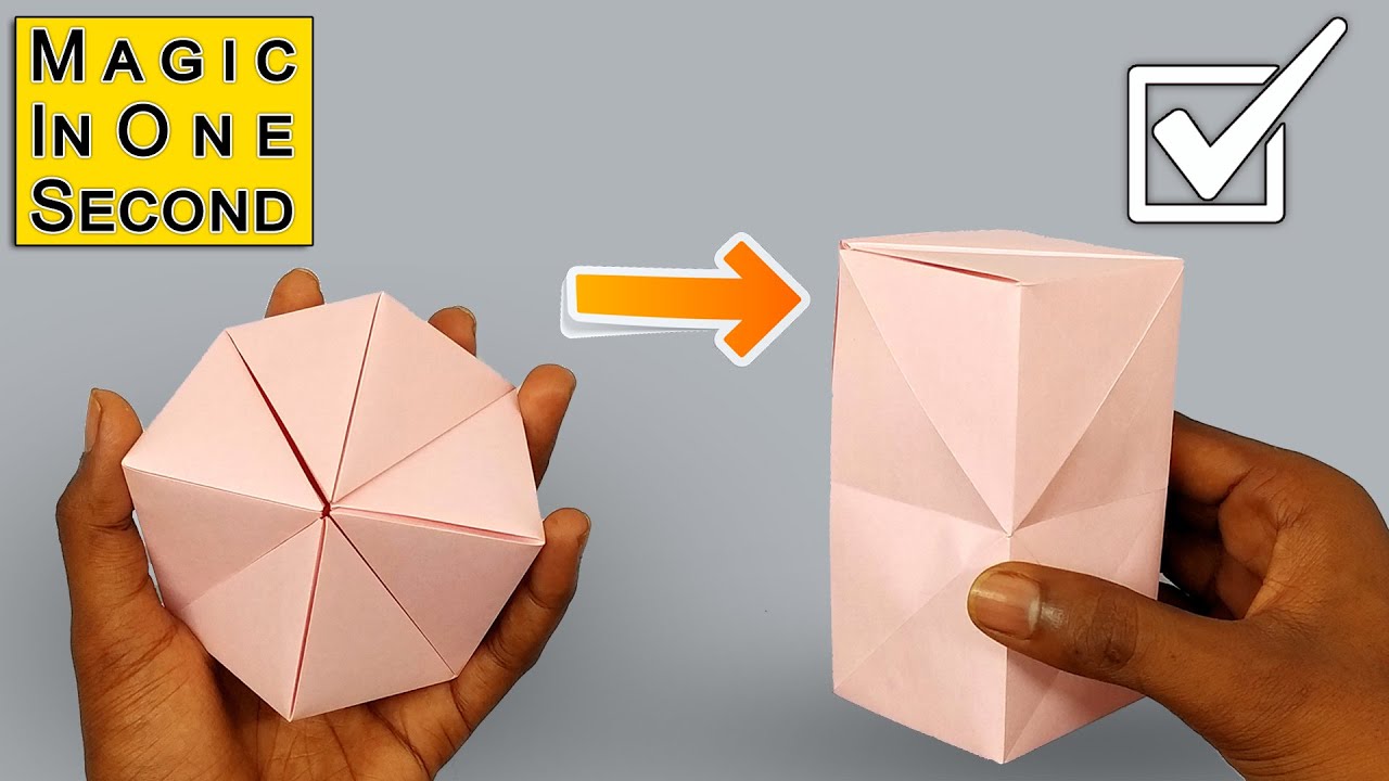 Easy Origami Magic Transforming Flexahedron