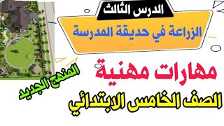 الدرس الثالث | الزراعة في حديقة المدرسة | مهارات مهنية للصف الخامس الابتدائي المنهج الجديد ٢٠٢٣