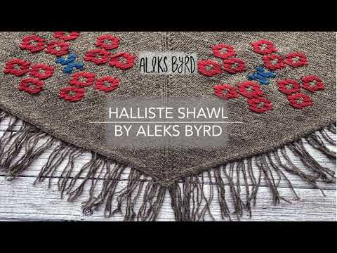 Halliste Shawl Knotted Steek Tutorial Video by Aleks Byrd