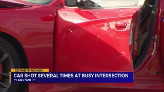 Car shot several times at busy Clarksville TN intersection