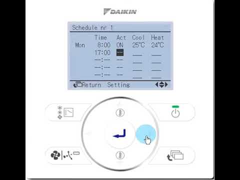 Set schedule to DAIKIN BRC1E62/BRC1E63 - YouTube