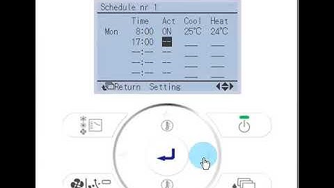 Set schedule to DAIKIN BRC1E62/BRC1E63