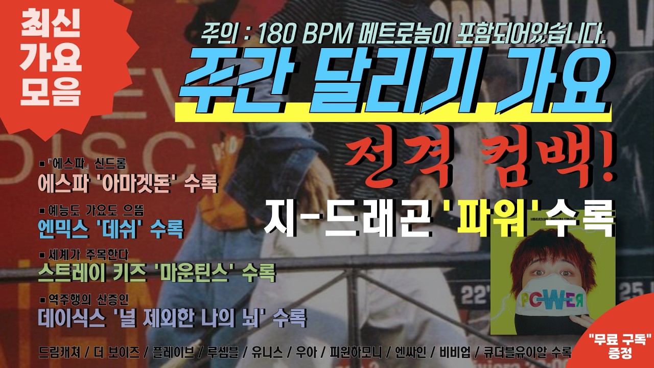 2024 최신 K-POP 아이돌과 함께하는 스피드 러닝 믹스!🔥| 운동할 때 듣는 | 케이던스 180 음악 | with 180BPM Metronome 