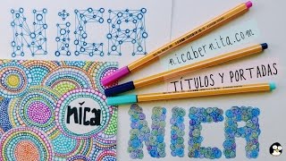 Cómo hacer TÍTULOS y PORTADAS para cuadernos y agendas. ¡Decora tus libretas!