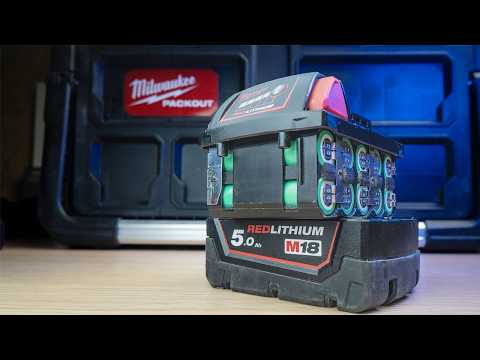 Обзор - разбор оригинального аккумулятора Milwaukee M18 5.0Ah RedLithium. ЧТО ВНУТРИ?!