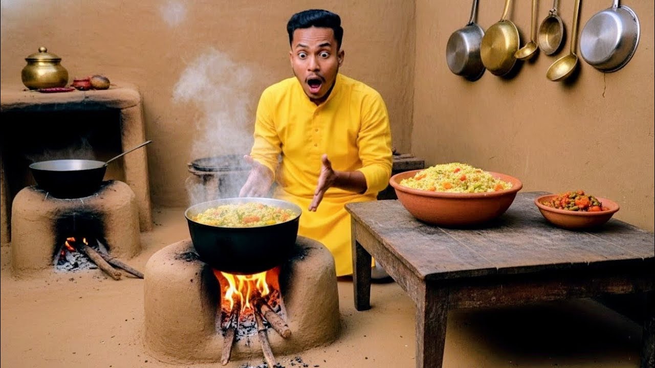 মাটির চুলায় মায়ের হাতের সবজি খিচুড়ি! | Village Style Cooking 