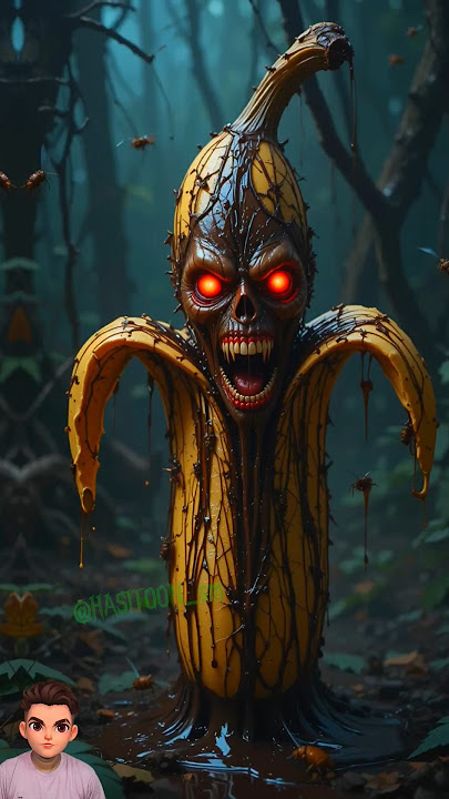 Banana ghost 👻#aiart #horror#scary #scarystories #animation #horror #creepy
