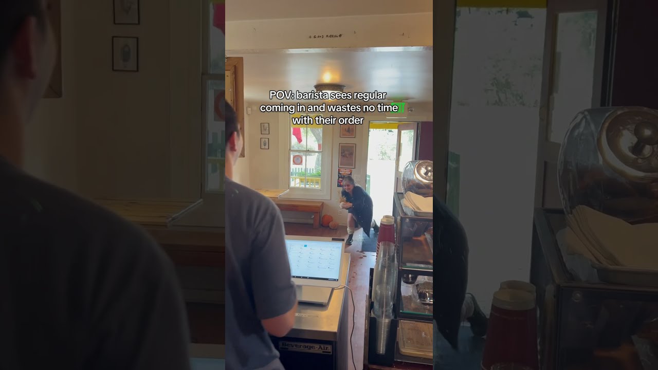 POV Barista Sees Regular Coming And Wastes No Time With Their Order Shorts
