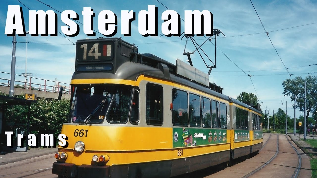 Trams in Amsterdam